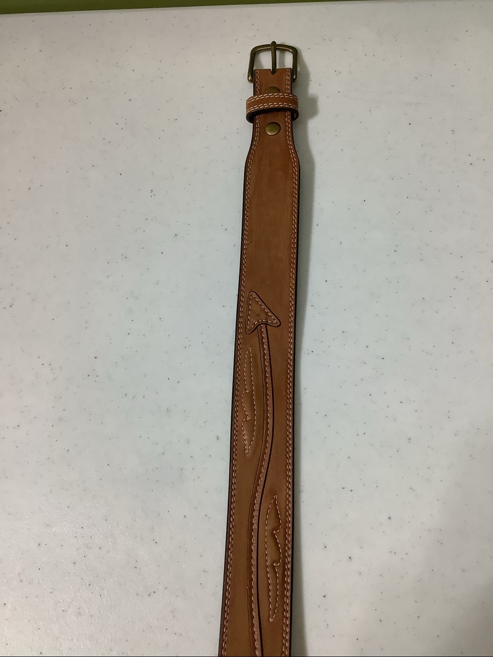 Polo western style cowhide belt, size 32